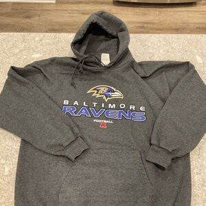Baltimore Ravens NFL Gear Gray Hoodie-Large